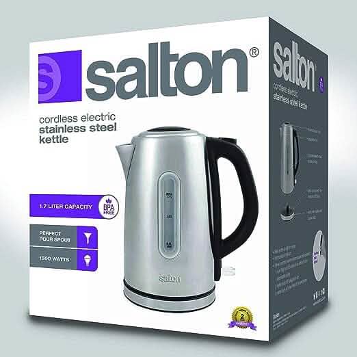 Salton Cordless Electric Stainless Steel Kettle - A-1 Thread Vault