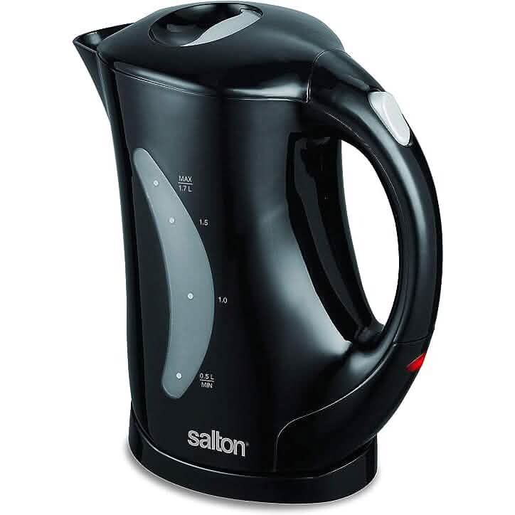 Salton Cordless Jug Kettle 1.7 Liter/Quart - Black - A-1 Thread Vault