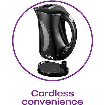 Salton Cordless Jug Kettle 1.7 Liter/Quart - Black - A-1 Thread Vault