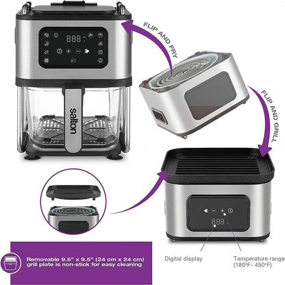 Salton Flip and Cook 3-in-1 Air Fryer, Grill & Dehydrator - A-1 Thread Vault