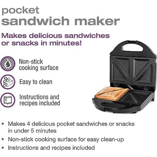 Salton Pocket Sandwich Maker - Black - A-1 Thread Vault