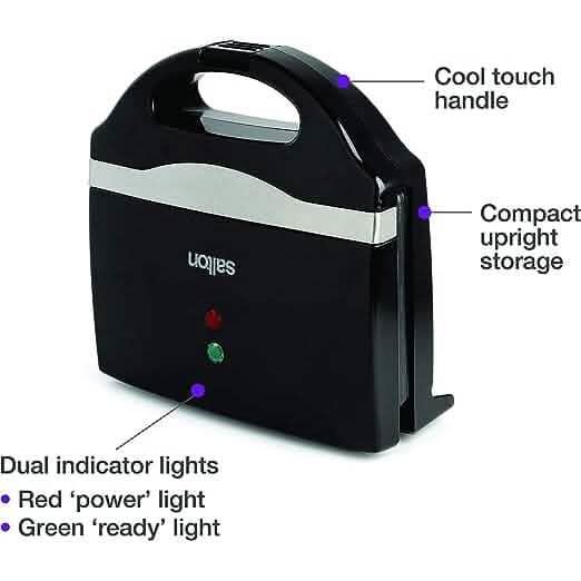 Salton Pocket Sandwich Maker - Black - A-1 Thread Vault