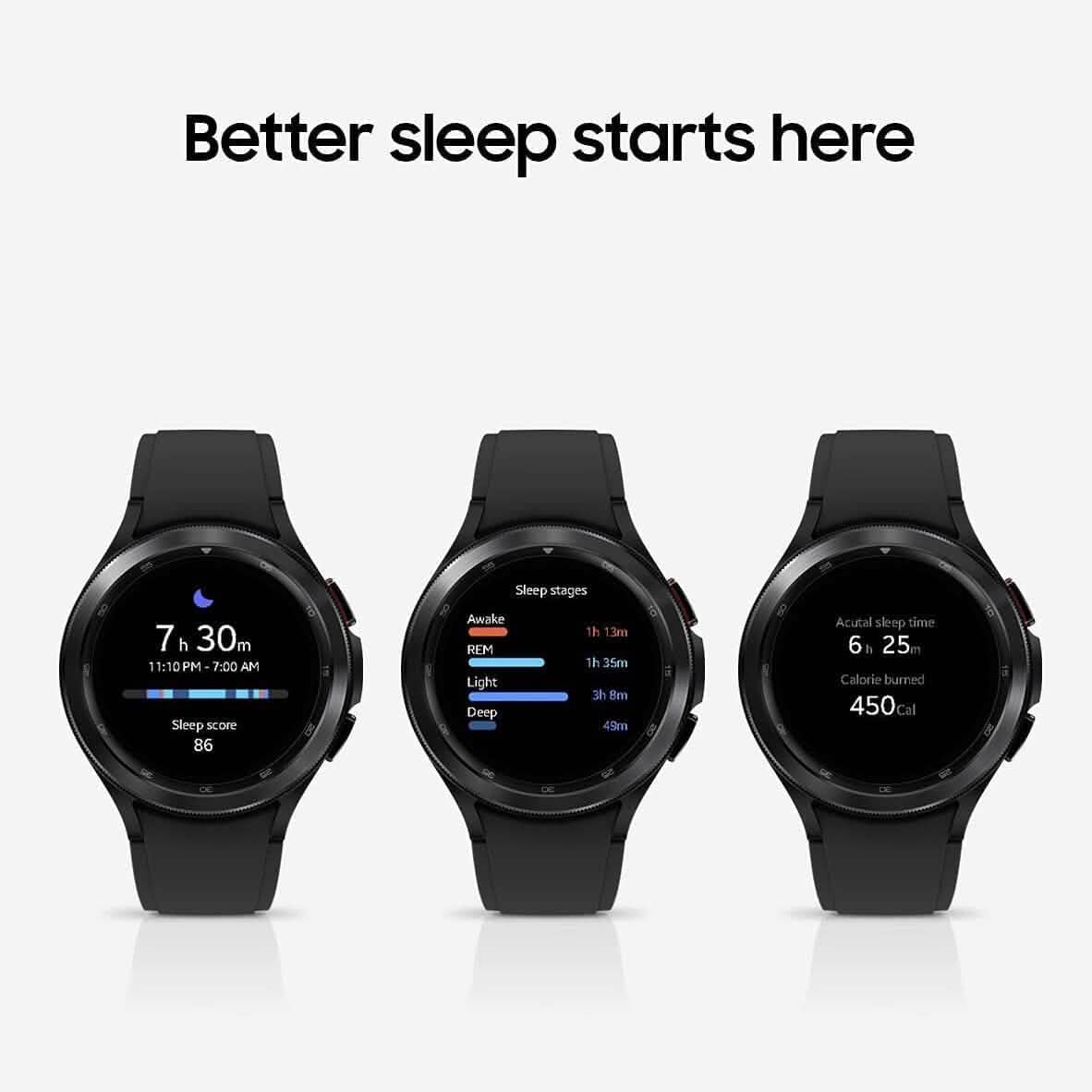 Samsung Electronics Galaxy Watch 4 Classic 46mm Smartwatch with ECG Monitor Tracker (Refurbished) - A-1 Thread Vault
