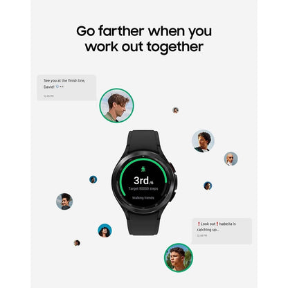 Samsung Electronics Galaxy Watch 4 Classic 46mm Smartwatch with ECG Monitor Tracker (Refurbished) - A-1 Thread Vault