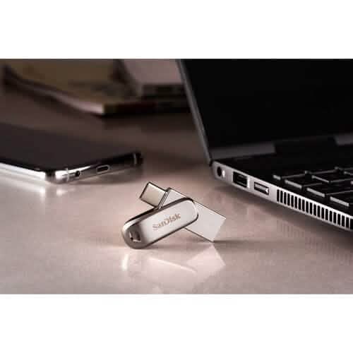 SanDisk 512GB Ultra Dual Drive Luxe USB 3.1 Flash Drive (USB Type-C / Type-A) (Refurbished) - A-1 Thread Vault