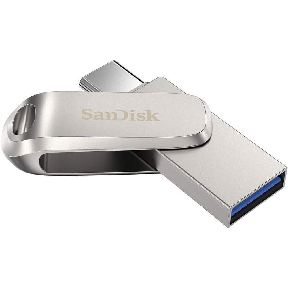 SanDisk 512GB Ultra Dual Drive Luxe USB 3.1 Flash Drive (USB Type-C / Type-A) (Refurbished) - A-1 Thread Vault