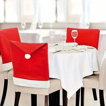 Santa Hats Dining Chair Covers Slipcover - A-1 Thread Vault