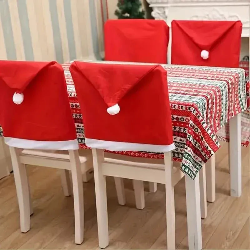 Santa Hats Dining Chair Covers Slipcover - A-1 Thread Vault