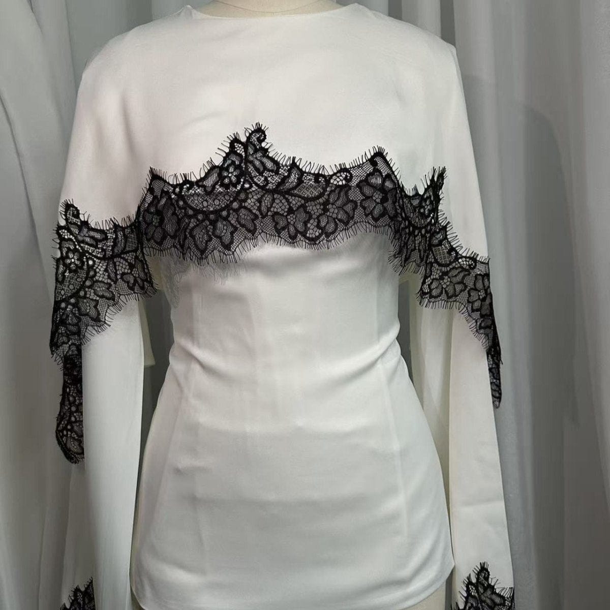 Satin Lace Trim Top(MS433) - A-1 Thread Vault