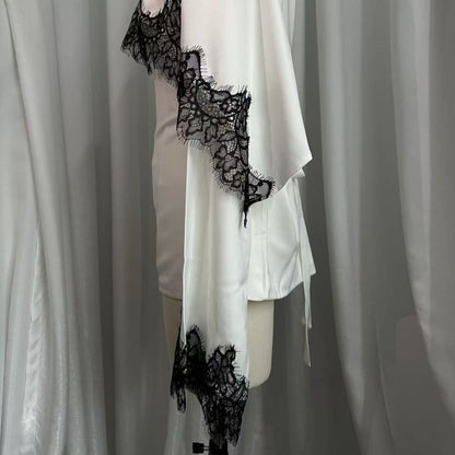 Satin Lace Trim Top(MS433) - A-1 Thread Vault
