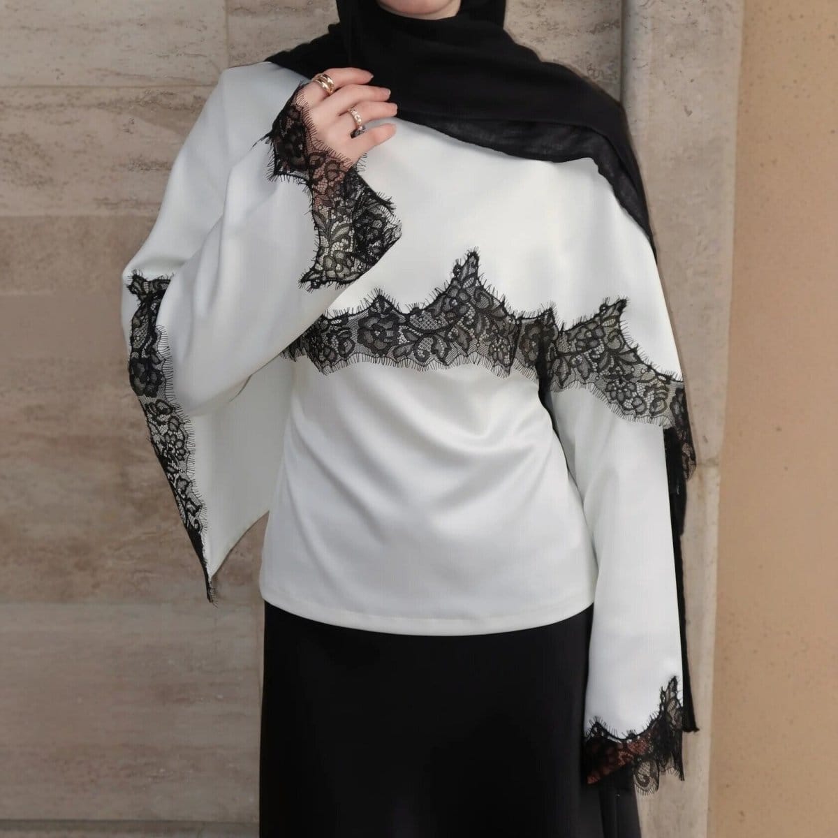 Satin Lace Trim Top(MS433) - A-1 Thread Vault