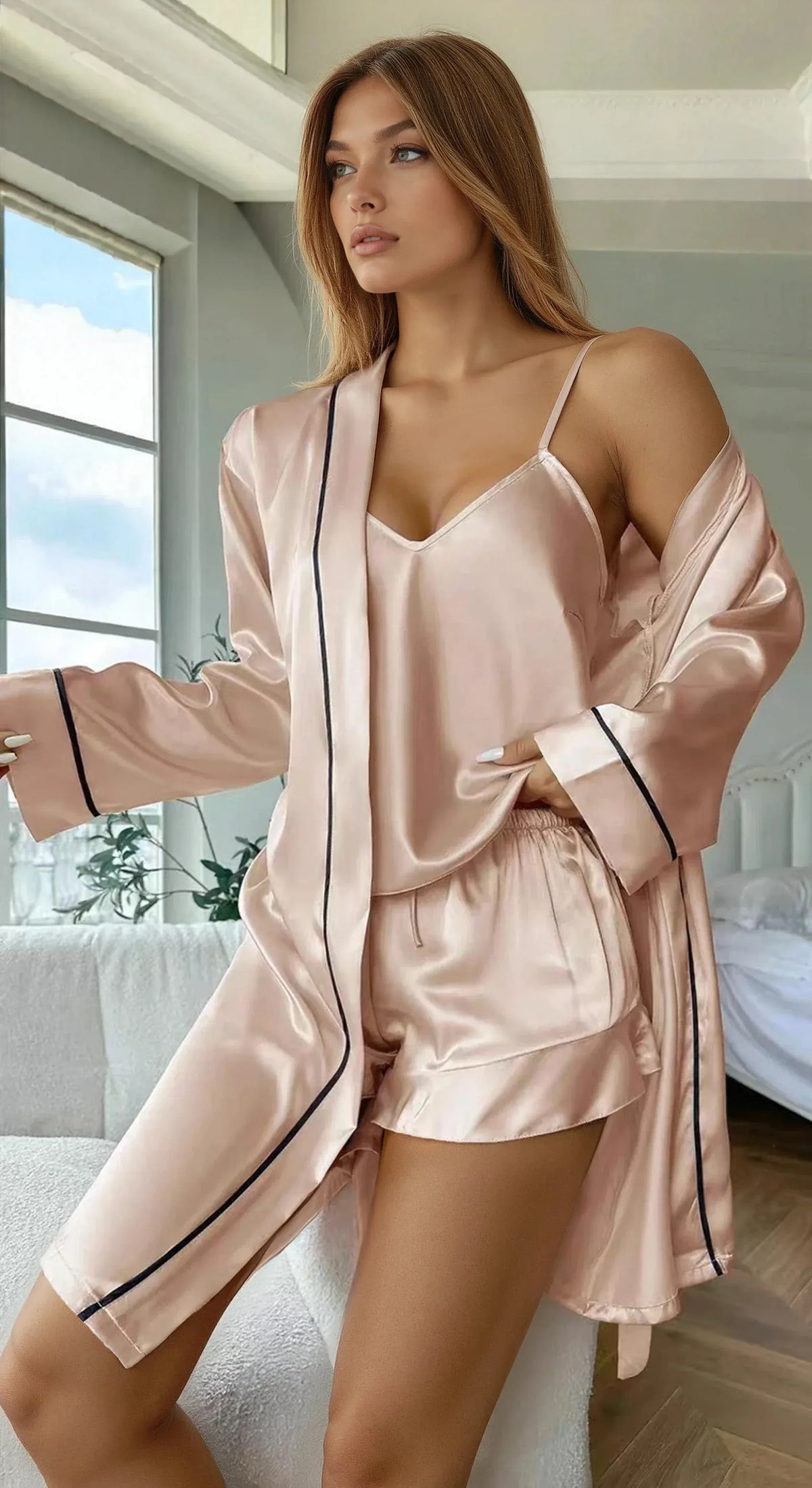 Satin Shorts and Cami Sleep Set - A-1 Thread Vault