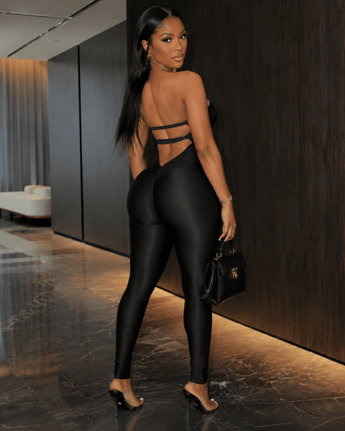 Sculpted Strapless Bustier Bodycon Jumpsuit - A-1 Thread Vault