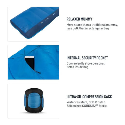 Sea to Summit Trek TKI 30 Degree Down Sleeping Bag TK1 - Reg - A-1 Thread Vault