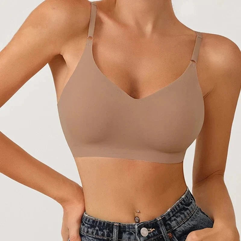 Seamless Bras for Woman Push Up Underwear Sleep Removable Padded Bralette One Piece Brassiere Wireless Comfort Intimate - A-1 Thread Vault