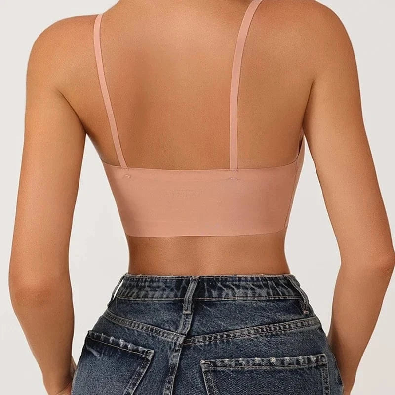 Seamless Bras for Woman Push Up Underwear Sleep Removable Padded Bralette One Piece Brassiere Wireless Comfort Intimate - A-1 Thread Vault