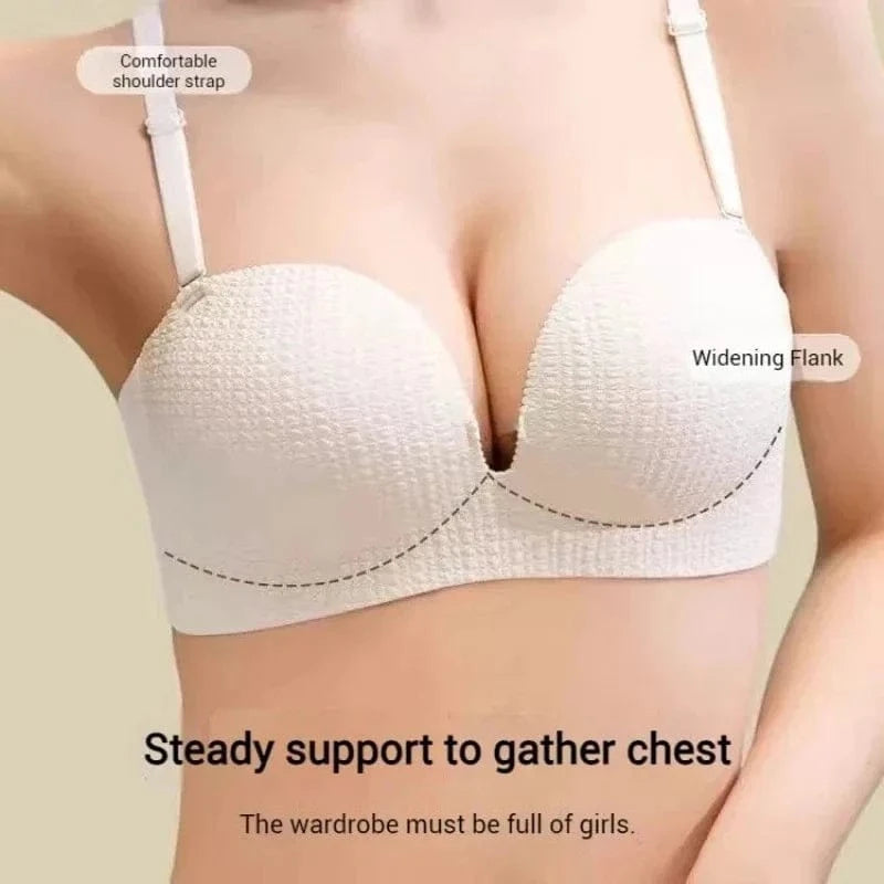 Seamless Bras for Women Invisible Underwear Push Up Bra 3/4 Cup Bralette Cute Comfort Brassiere Nonwire Simple Sexy Lingerie - A-1 Thread Vault