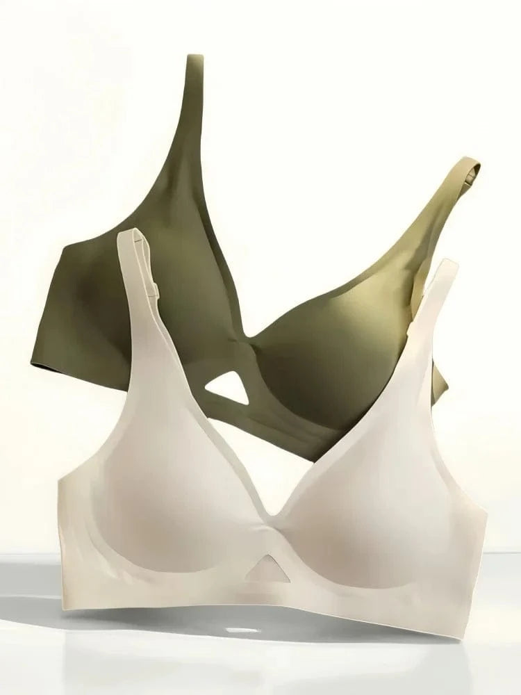 Seamless Bras For Women Push-Up Bra With Pads U-Shape Back Non-wire Brasiere Underwear Breathable V-Neck Sexy Lingerie S-XL - A-1 Thread Vault