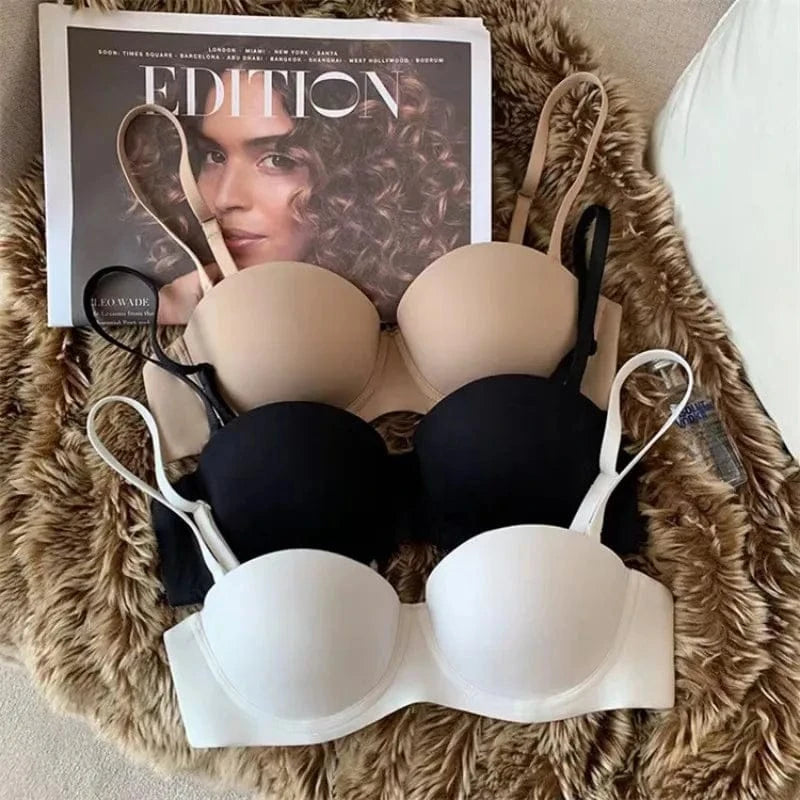 Seamless Bras For Women Underwear Push Up Bra 1/2 Cup Bralette Comfort Soft Invisible Brassiere Non-wire Simple Sexy Lingerie - A-1 Thread Vault