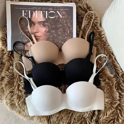 Seamless Bras For Women Underwear Push Up Bra 1/2 Cup Bralette Comfort Soft Invisible Brassiere Non-wire Simple Sexy Lingerie - A-1 Thread Vault
