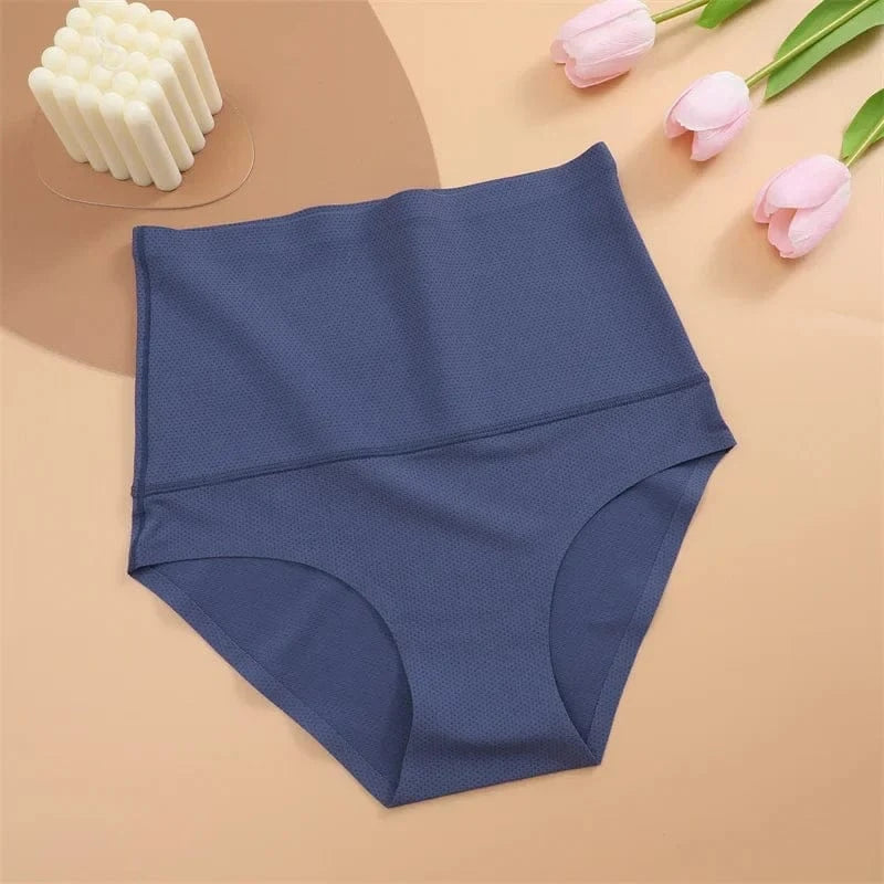 Seamless Shaperwear Women High Rise Briefs Sexy Silk Ultra Breathable Underwear Slimming Lifting Buttocks Corset Pants Elastic - A-1 Thread Vault