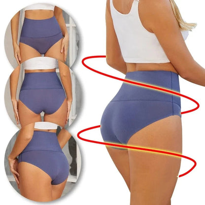 Seamless Shaperwear Women High Rise Briefs Sexy Silk Ultra Breathable Underwear Slimming Lifting Buttocks Corset Pants Elastic - A-1 Thread Vault