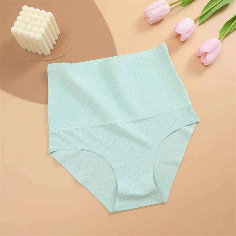 Seamless Shaperwear Women High Rise Briefs Sexy Silk Ultra Breathable Underwear Slimming Lifting Buttocks Corset Pants Elastic - A-1 Thread Vault