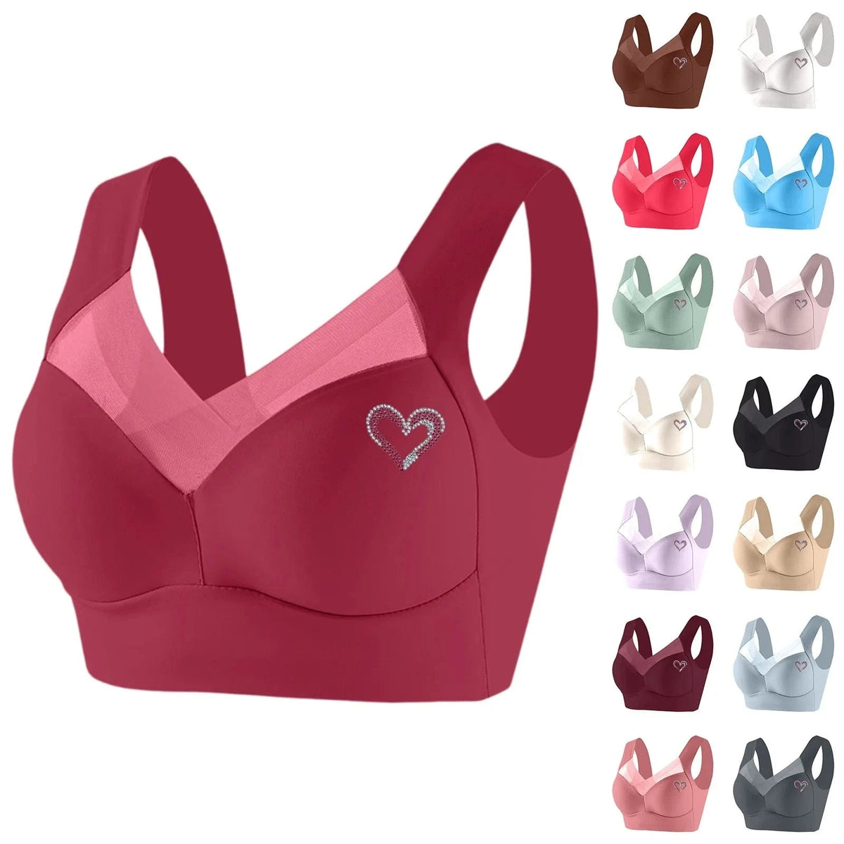 Seamless Support Bra Women Plus Size Comfort Wireless T Shirt Bra Side Smoothing Full Coverage Everyday Lingerie Breathable - A-1 Thread Vault