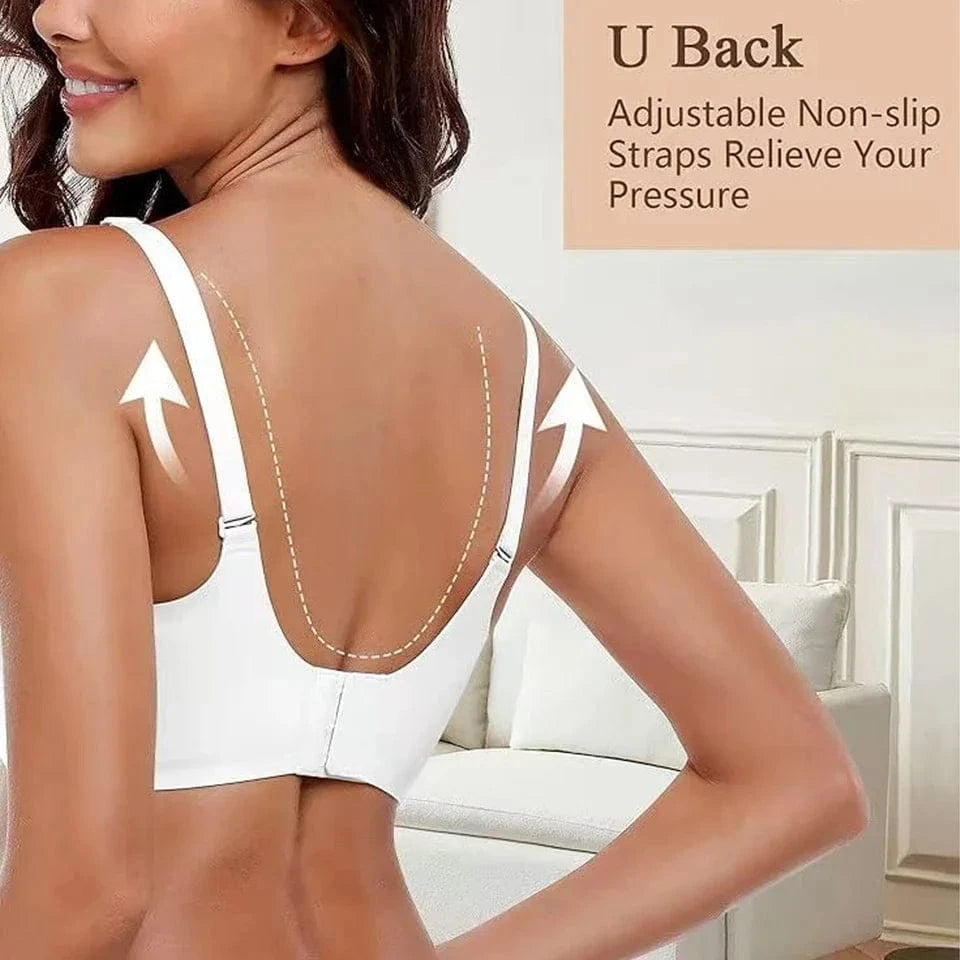 Seamless Wireless Supportive Bra Push Up Comfort Soft No Underwire Full Coverage T-Shirt Bra Plus Size Underwear - A-1 Thread Vault