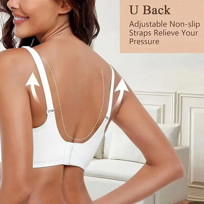 Seamless Wireless Supportive Bra Push Up Comfort Soft No Underwire Full Coverage T-Shirt Bra Plus Size Underwear - A-1 Thread Vault