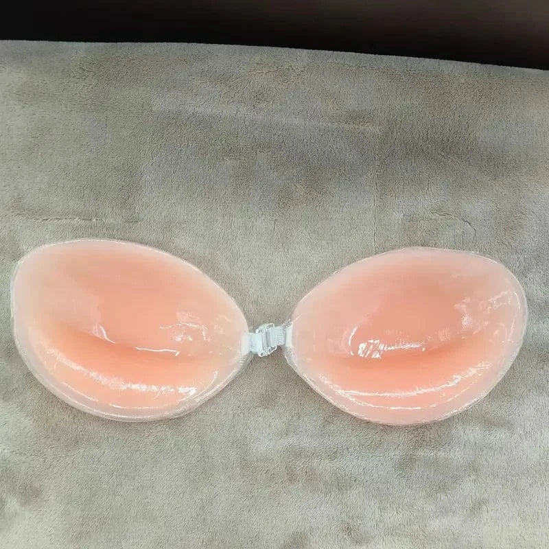 Self Adhesive Push Up Bra for Backless Dresses Invisible Sticky Silicone Bra Waterproof Reusable Thick Gel Cups Front Closure - A-1 Thread Vault