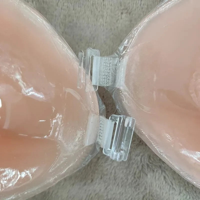 Self Adhesive Push Up Bra for Backless Dresses Invisible Sticky Silicone Bra Waterproof Reusable Thick Gel Cups Front Closure - A-1 Thread Vault
