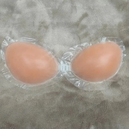Self Adhesive Push Up Bra for Backless Dresses Invisible Sticky Silicone Bra Waterproof Reusable Thick Gel Cups Front Closure - A-1 Thread Vault