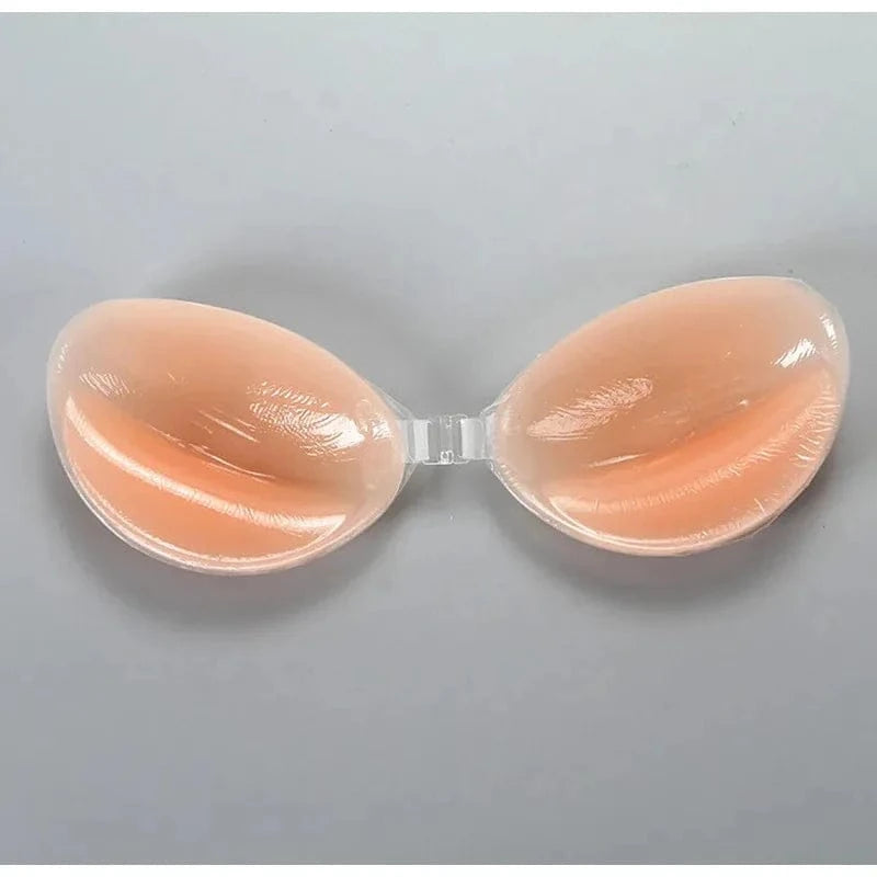 Self Adhesive Push Up Bra for Backless Dresses Invisible Sticky Silicone Bra Waterproof Reusable Thick Gel Cups Front Closure - A-1 Thread Vault