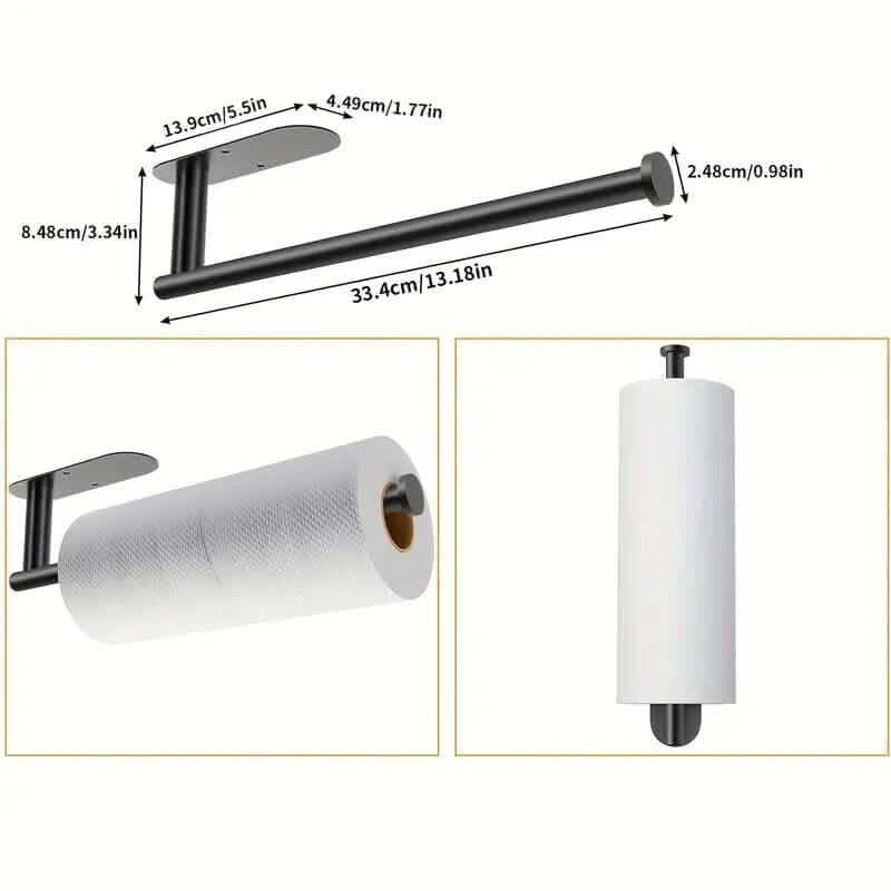 Self-Adhesive Under Cabinet Paper Towel Holder - A-1 Thread Vault