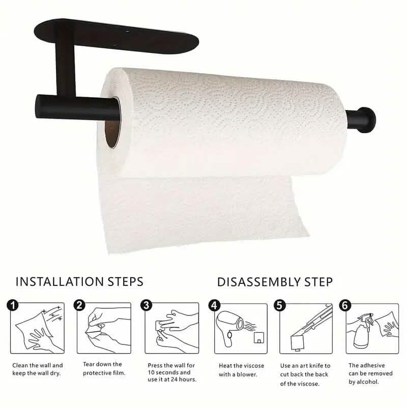 Self-Adhesive Under Cabinet Paper Towel Holder - A-1 Thread Vault