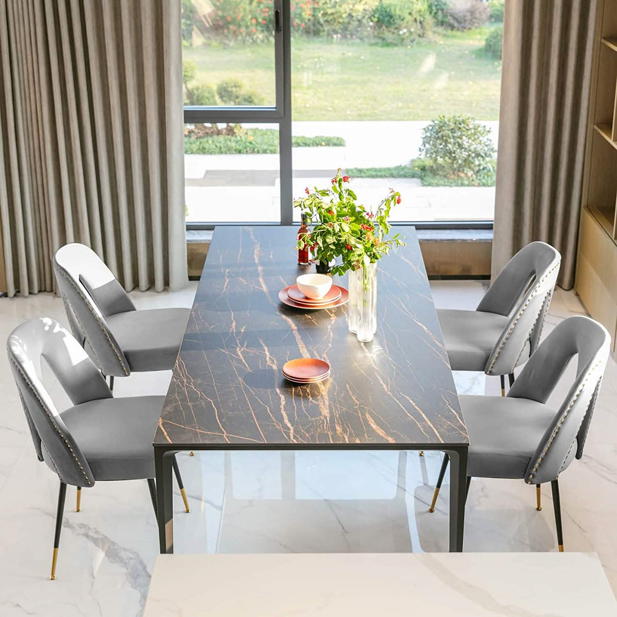 Set of 2: Modern Dining Chairs - A-1 Thread Vault