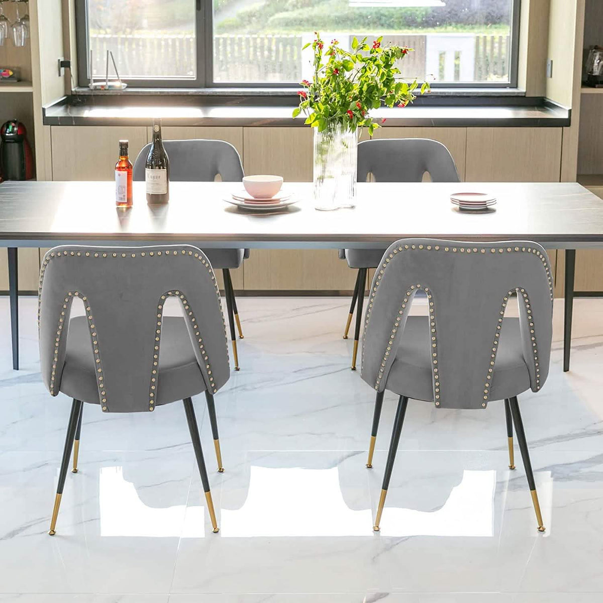 Set of 2: Modern Dining Chairs - A-1 Thread Vault