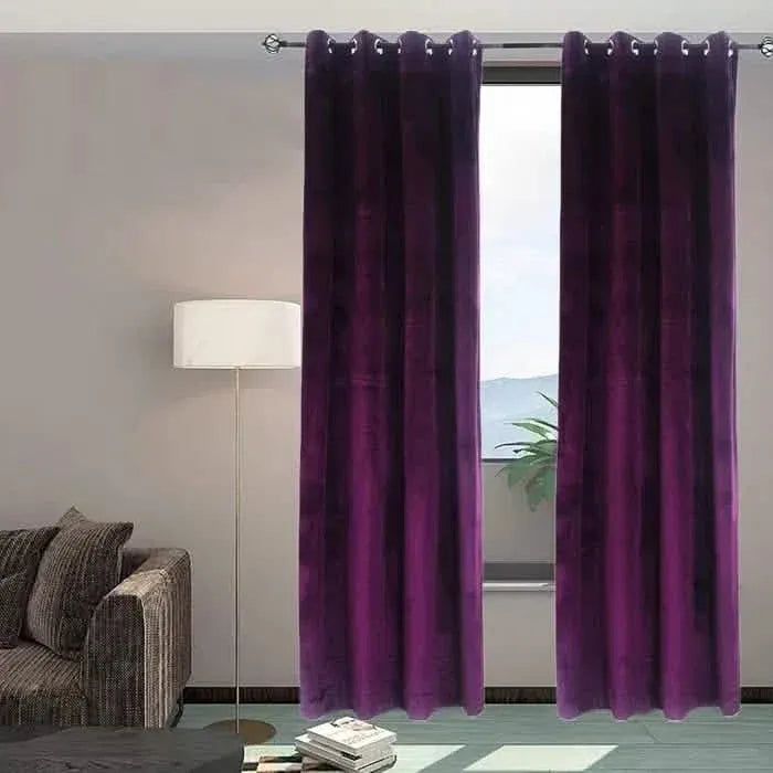 Set of 2: Super Soft Luxury Velvet Blackout Grommet Drapes Velvet Curtain Pair (Open Box) - A-1 Thread Vault