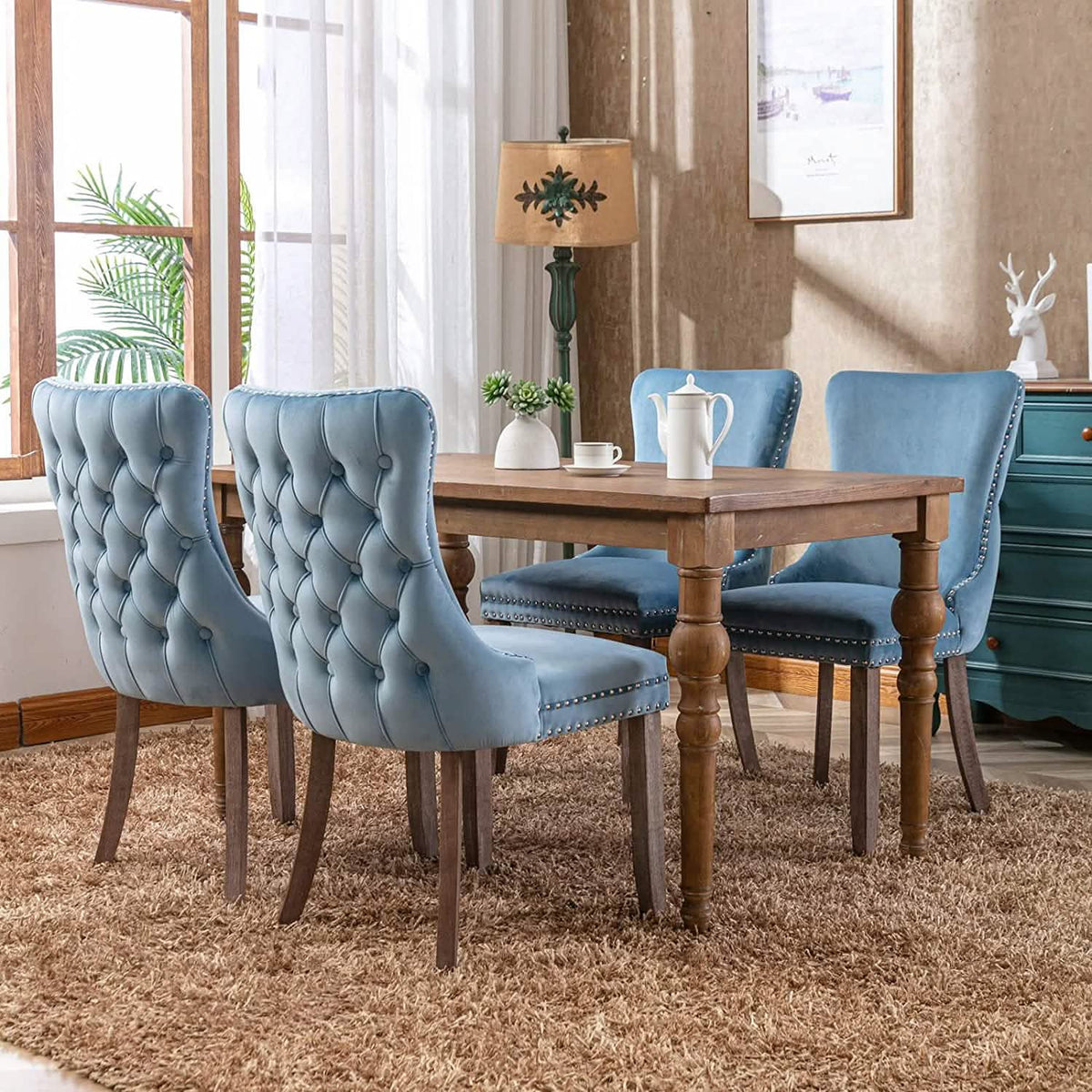 Set of 2: Upholstered Dining Chairs - A-1 Thread Vault
