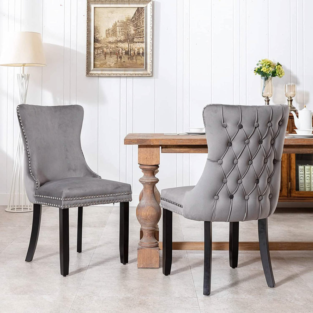 Set of 2: Upholstered Dining Chairs - A-1 Thread Vault