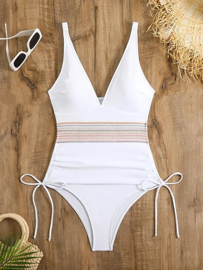 Sexy Bikini 2025 Swimwear Women High Waisted Bikini Sets Female Swimsuits Two Pieces Drawstring One Piece Bathing Suit Beahwear - A-1 Thread Vault