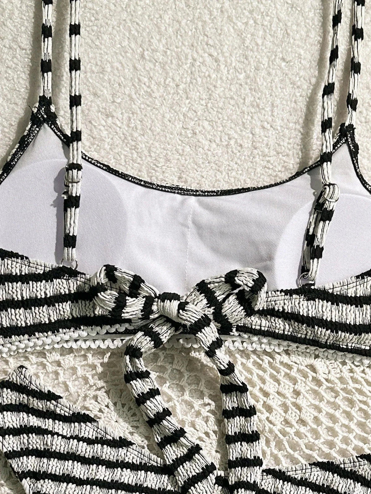 Sexy Black Striped Bikinis 2025 Women Halter Pleate Push Up Micro Swimsuit Brazilian Beach Bathing Suit Holiday Thong Swimwear - A-1 Thread Vault