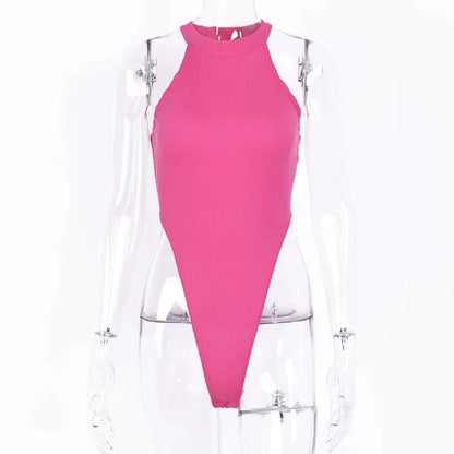 Sexy High Street Bodycon Neon Bodysuits Summer Colorful Sleevelss Backless Ftness Outfit Club Party Jumpsuit Combinaison Femme - A-1 Thread Vault