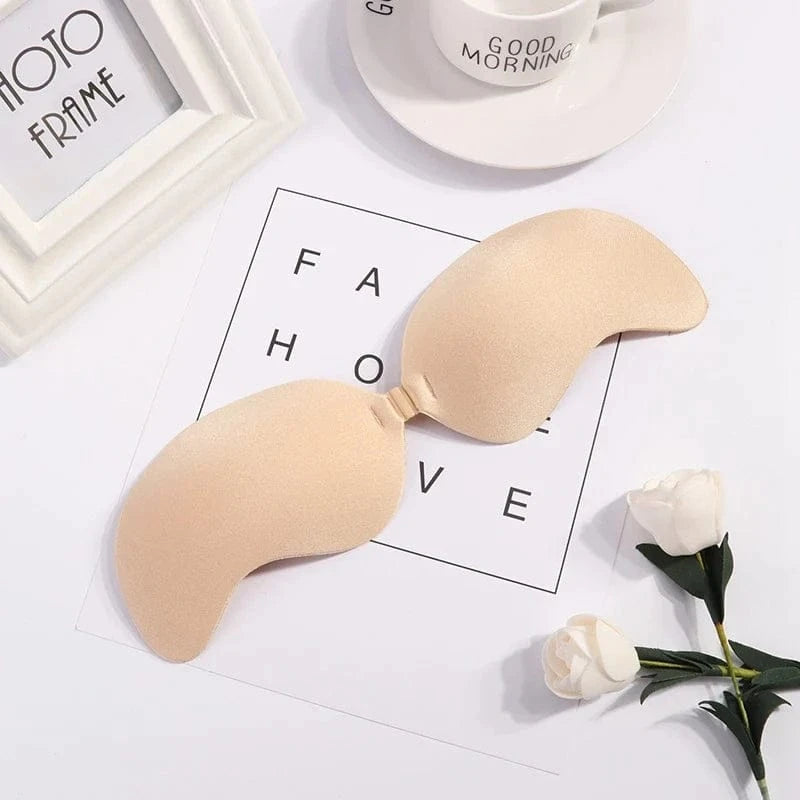 Sexy Invisible Bras Women's Push Up Silicone Mango Bra Without Straps Self Adhesive Seamless Strapless Front Closure Lingerie - A-1 Thread Vault