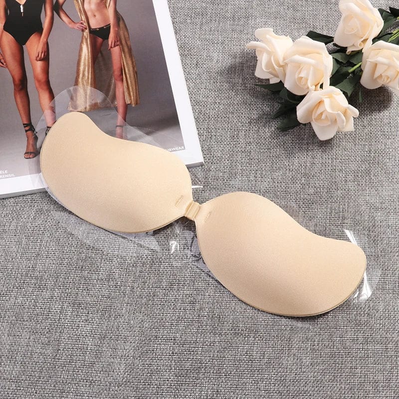 Sexy Invisible Bras Women's Push Up Silicone Mango Bra Without Straps Self Adhesive Seamless Strapless Front Closure Lingerie - A-1 Thread Vault