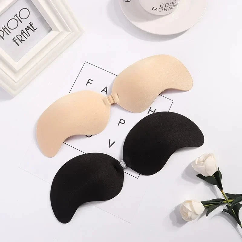 Sexy Invisible Bras Women's Push Up Silicone Mango Bra Without Straps Self Adhesive Seamless Strapless Front Closure Lingerie - A-1 Thread Vault