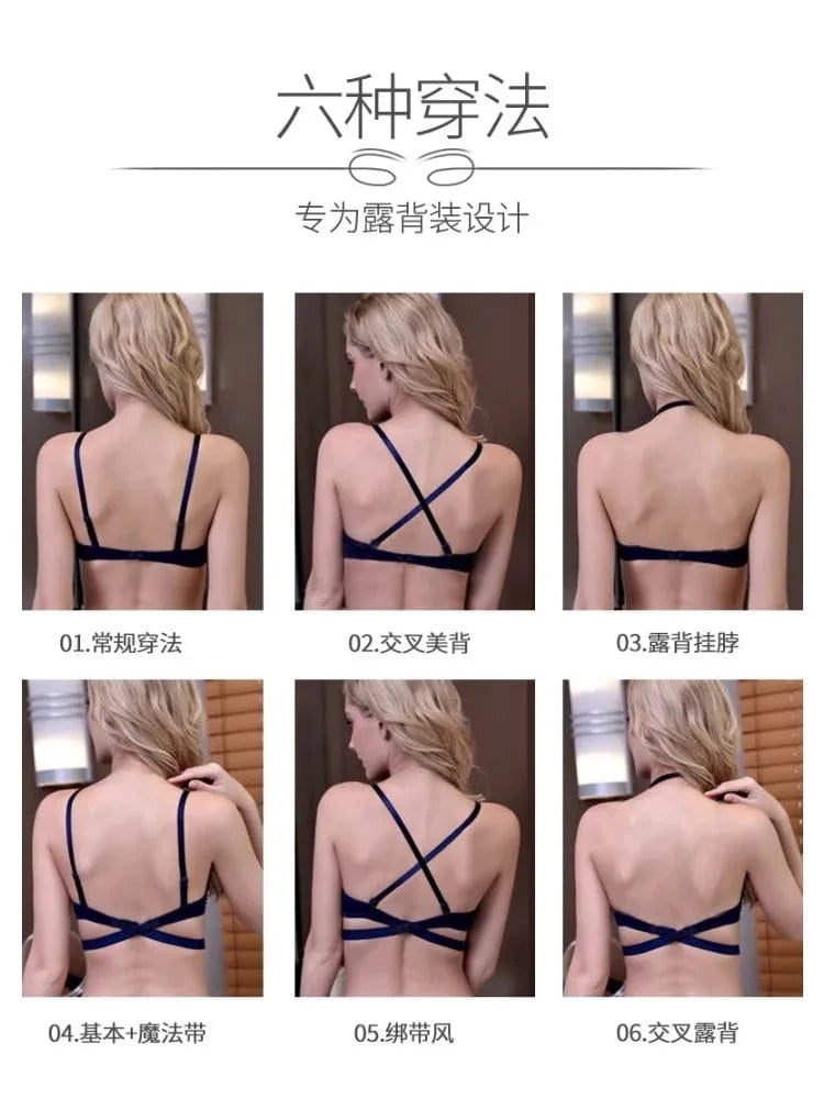 Sexy Invisible Seamless U-Back Bra | Push-Up Adhesive Silicone Cover for Wedding Dress,Backless Dress, Smooth Strapless Bralette - A-1 Thread Vault