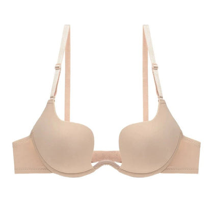 Sexy Invisible Seamless U-Back Bra | Push-Up Adhesive Silicone Cover for Wedding Dress,Backless Dress, Smooth Strapless Bralette - A-1 Thread Vault