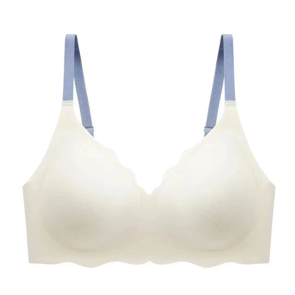 Sexy Seamless Breathable Underwear Women's No Wires Gathering Beautiful Back Sports Breast Reducing Sleeping Bra for Women - A-1 Thread Vault